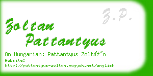 zoltan pattantyus business card